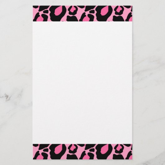 Roze luipaard briefpapier (Voorkant)