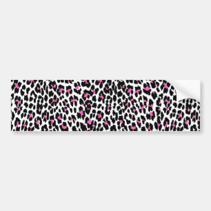 roze luipaard bumpersticker