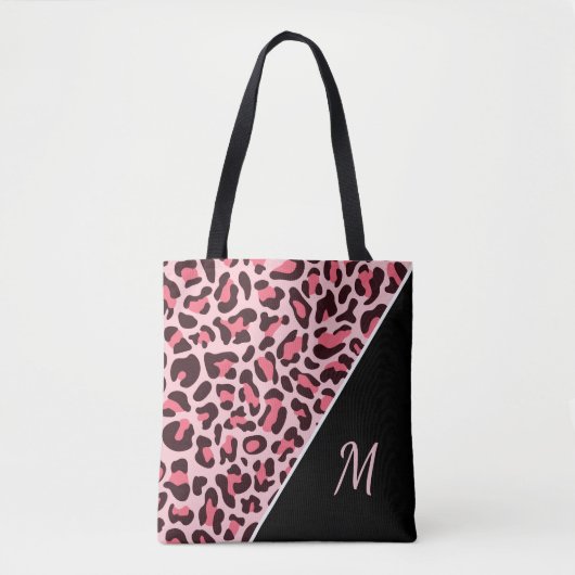 Roze luipaard Canvas tas Cheetah Monogram Bag (Voorkant)