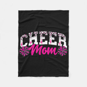 Roze Luipaard Cheer Moeder Cheerleader Mama Cheerl Fleece Deken