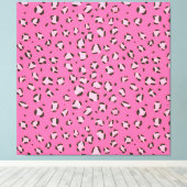 Roze Luipaard / Cheetah Patroon (dierlijk patroon) Canvas Afdruk (Insitu (Houten vloer))