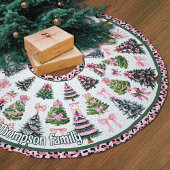 Roze luipaard coquette kerstbomen op maat kerstboom rok