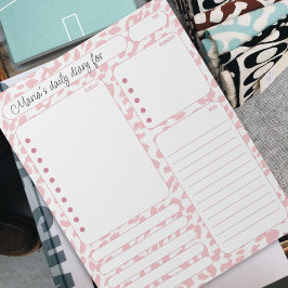 Roze Luipaard Dagelijkse Planner Notities en Taken Notitieblok