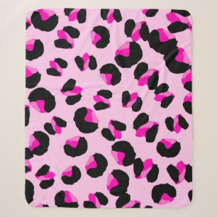 Roze luipaard. Dierlijk huidpatroon. Luipaard. Pan Sherpa Deken
