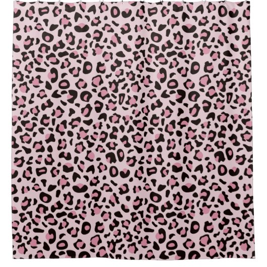 Roze luipaard douchegordijn (Voorkant)