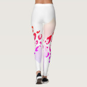 Roze Luipaard Geometrisch Leggings (Achterkant)
