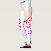Roze Luipaard Geometrisch Leggings (Links)