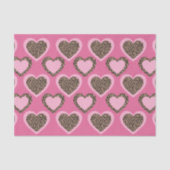 Roze Luipaard Hartjes Feest Tissuepapier (Voorkant)
