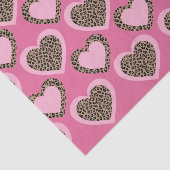 Roze Luipaard Hartjes Feest Tissuepapier (Detail)