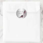 Roze Luipaard Hoge Hak Schoen Feest Sticker (Tas)