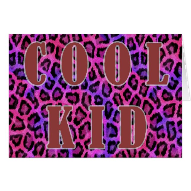 Roze luipaard huidafdruk (Voorkant Horizontaal)