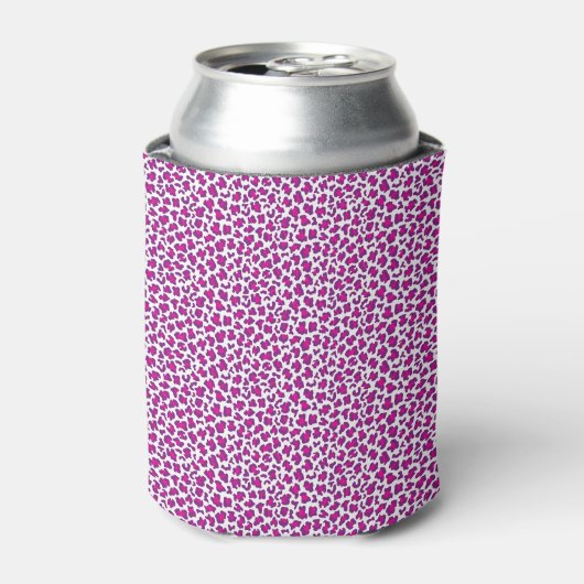 roze luipaard huidpatroon blikjeskoeler (Blikje Voorkant)