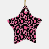 Roze luipaard keramisch ornament (Rechts)