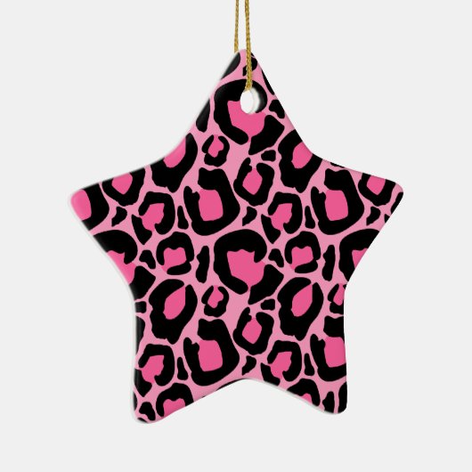 Roze luipaard keramisch ornament (Rechts)