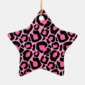 Roze luipaard keramisch ornament (Voorkant)