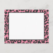 Roze luipaard klasse van 2012 Graduation Briefkaar Aankondigingskaart (Achterkant)