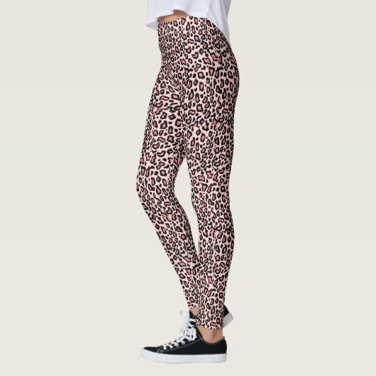 Roze luipaard Leggings (Links)