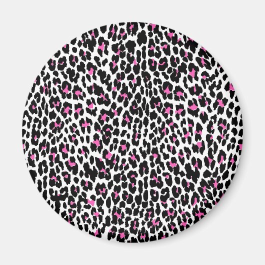 roze luipaard magneet (Voorkant)