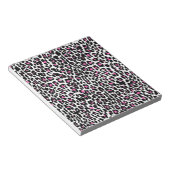 roze luipaard notitieblok (Schuin)
