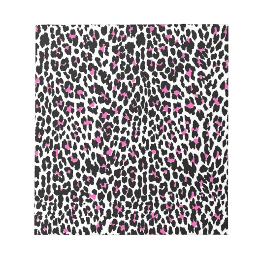 roze luipaard notitieblok (Voorkant)