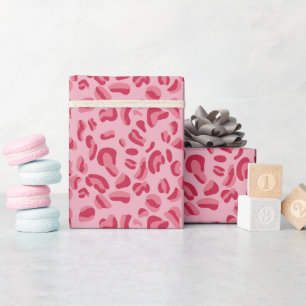 Roze Luipaard Patroon Cadeaupapier