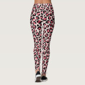 Roze Luipaard Patroon Leggings (Achterkant)