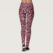 Roze Luipaard Patroon Leggings (Achterkant)