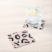  roze luipaard patroonpasta & zwart-wit kartonnen onderzetters (Insitu)