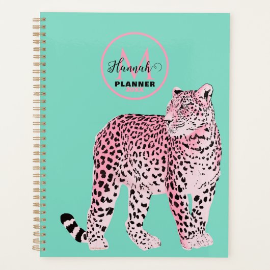 Roze luipaard planner (Voorkant)