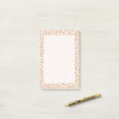 Roze Luipaard Post It Notes Cadeau (Op bureau)