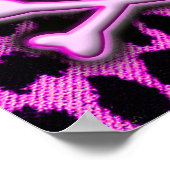 Roze luipaard poster (Hoek)