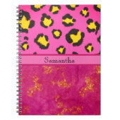 Roze luipaard print Animal Cheetah Trendy Chic Notitieboek (Voorkant)