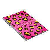Roze luipaard print Animal Cheetah Trendy Chic Notitieboek (Rechterzijde)