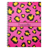 Roze luipaard print Animal Cheetah Trendy Chic Notitieboek (Voorkant)