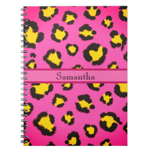 Roze luipaard print Animal Cheetah Trendy Chic Notitieboek
