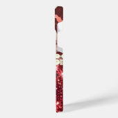 Roze Luipaard Print en Glitter iPhone Hoesje (Linkerkant)