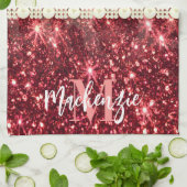 Roze Luipaard Print en Glitter Theedoek (Gevouwen)