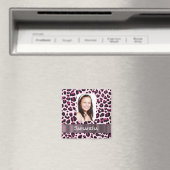 Roze luipaard print foto sjabloon magneet (Insitu (Vaatwasser))