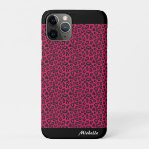 roze luipaard print gepersonaliseerd Case-Mate iPhone case
