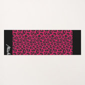 roze luipaard print gepersonaliseerd yogamat (Achterkant (horizontaal))