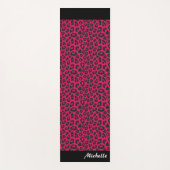 roze luipaard print gepersonaliseerd yogamat (Voorkant)