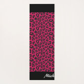 roze luipaard print gepersonaliseerd yogamat (Achterkant)