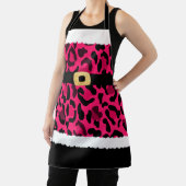 Roze Luipaard Print Kerstman Kostuum Kerstmis Schort (Insitu)
