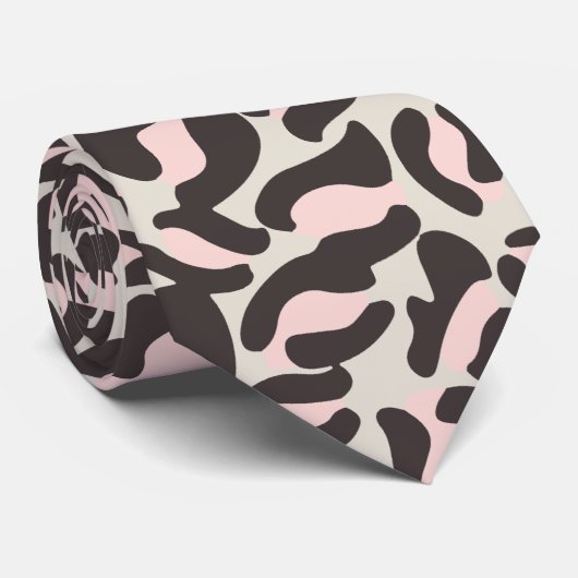 Roze luipaard print keuken met oproer bruiloft stropdas (Opgerold)