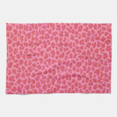 Roze luipaard print keukenhanddoek (Horizontaal)