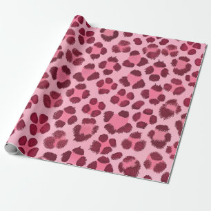 Roze Luipaard Print Patroon Cadeaupapier