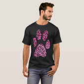 Roze Luipaard Print Paw Kat Cheetah Jaguar Sport T-shirt (Voorkant volledig)