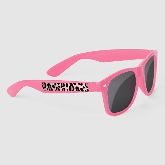Roze Luipaard Print Zonnebril (Rechts)