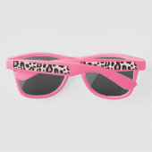 Roze Luipaard Print Zonnebril (Achterkant)