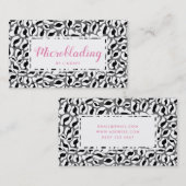 Roze luipaard printpatroon Beauty Spray Tan Salon Visitekaartje (Voorkant / Achterkant)